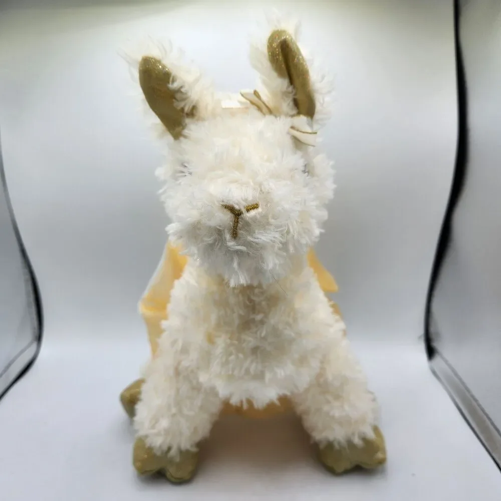 Ganz Festive Ballerina Llama Plush Gold Tutu Dance Beans Stuffed Plush Toy (A)